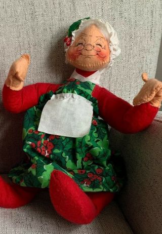 Vintage Annalee Mobilitee Doll Christmas 1963 Mrs.  Claus