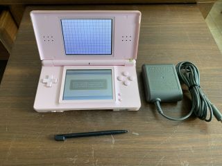 Nintendo Ds Lite Coral Pink Console Euc Rare Wow