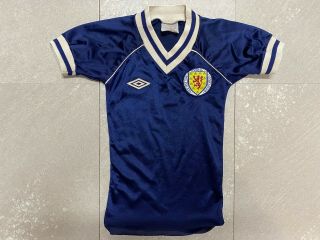 Vtg Rare Umbro Scotland 1982 - 85 Home Football Shirt Jersey Kit Youth Small