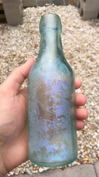 South Carolina Dispensary Bottle Slug Plate Blob Top Half Pint - Very Rare