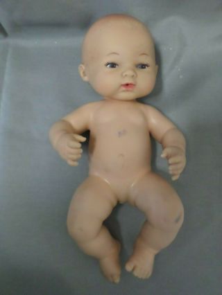 Vintage 1982 Playmates 12 " Rubber Vinyl Baby Doll Bald Drinks Wets