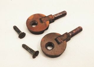 Vtg Antique Singer Treadle Sewing Machine Cabinet Head Pin Hinges Single 1 Hole