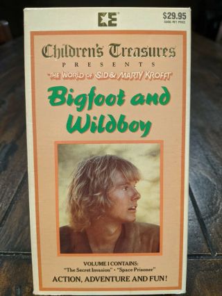 Bigfoot And Wildboy Volume 1 Vhs Krofft Supershow Saturday Morning 70s Rare Oop