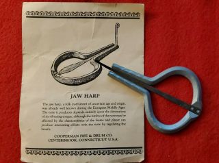 Antique Vintage Mouth Jaw Juice Harp With Instructions