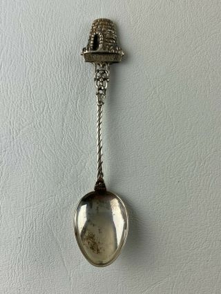 Sterling Silver Souvenir Spoon - Barbados West Indies.  Mill House Design 4 "