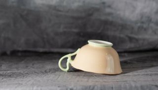 Vintage Tea Cup Pastella Royal Albert Bone China England Peach & Green 2