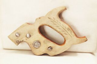 Vtg Antique Warranted Superior Crosscut Rip Handsaw Wood Handle Grip