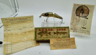 Vintage Rare Creek Chub Baby Jointed Pikie 2718 Fishing Lure Silver Flash Box