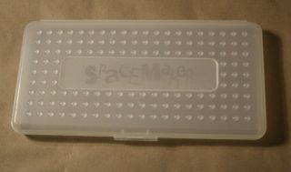 Spacemaker Extra Thin Frosted Clear Vintage Plastic Pencil Box Storage Case