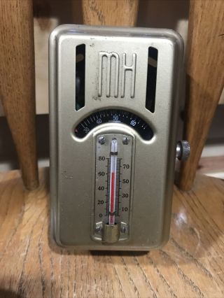 Vintage Antique Minneapolis Honeywell Art Deco Metal Thermostat