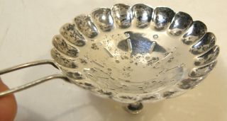 Vintage Silverplate Tea Strainer With Handle And Foot