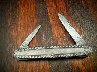 Kamp Cutlery Knife Made In Germany Circa 1900 Plain Edge Antique Pocket