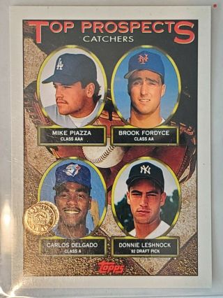 1993 Topps Colorado Rockies Inaugural Year Top Prospects 701 Mike Piazza Rare