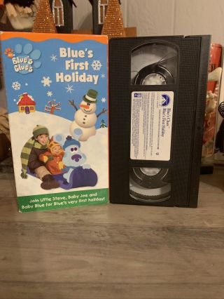 Christmas Nickelodeon Blues Clues Blues First Holiday Vhs 2003 Rare Nick Jr Oop