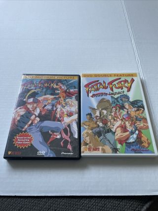 Fatal Fury Double Impact And Motion Picture Anime Dvds Viz Video Rare Oop