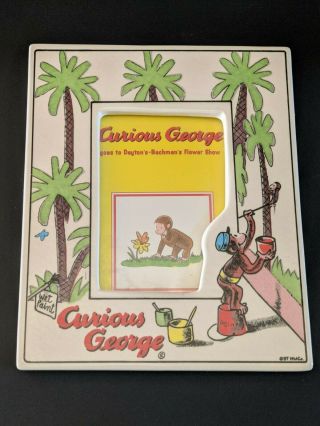 Rare - Curious George Ceramic Picture Frame