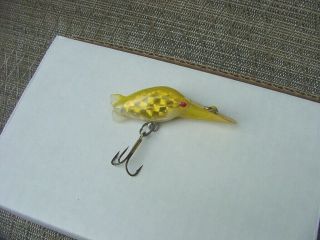 Vintage Luhr Jensen Hot Shot Lure - - Old 3 In Yellow Prizm Flash Minty