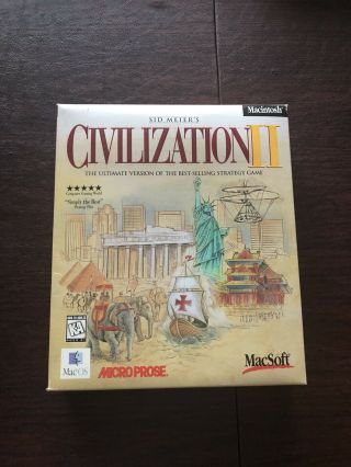 Civilization Ii 2 Gold Expansion Pack Pc Big Box Complete Rare Vintage Retro
