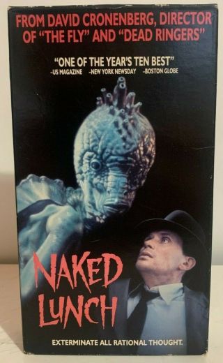 Naked Lunch Cult Horror Movie Vhs Tape Home Thriller Sci Fi Night Rare