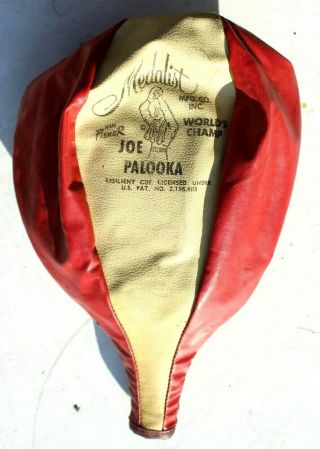 Vintage Rare 1950s Joe Palooka Medalist World Champ Speed Punching Bag