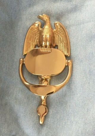 Vintage Solid Brass American Eagle Door Knocker