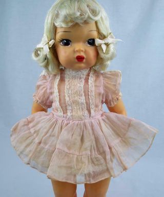 Vintage Terri Lee 16”doll Pale Pink Party Dress Tagged Dress Only No Doll