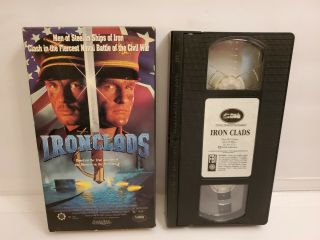 Vg Ironclads (monitor Vs Merrimack) Vhs Tape 1991 Turner Video Rare