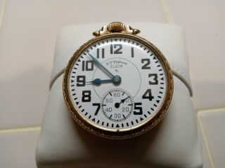 Rare Vintage 10k Gold Filled Elgin B.  W.  Raymond 21 Jewel 571 Pocket Watch