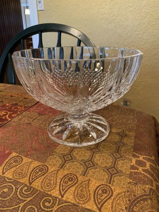 Vintage Crystal Glass Pedestal Candy/fruit Dish Bowl