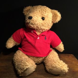 Vintage Ralph Lauren Polo Plush Teddy Bear W Polo Shirt Priority Mail C