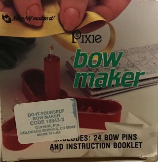 Vintage Pixie Bow Maker Complete With Extra Pins & Instructions