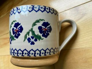Vintage Nicholas Mosse Pottery Replacement Mug Pansy Pattern Rare