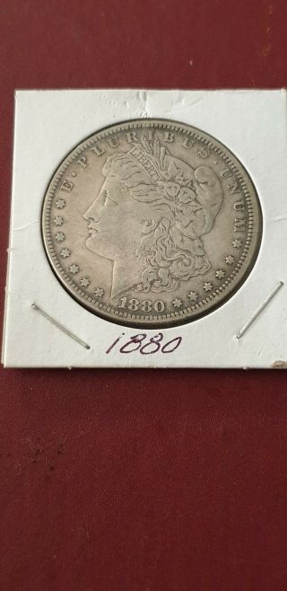1880 - P Morgan Silver Dollar Collectible Antique Rare Circulated