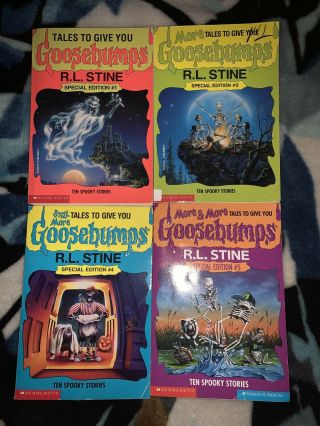 Tales To Give You Goosebumps Ten Spooky Stories Special Edition 1,  2,  4,  5 Rare