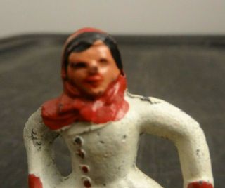 LIONEL BARCLAY MANOIL LEAD FIGURE ICE SKATER WOMAN WHITE & RED DRESS 1930s RARE 3
