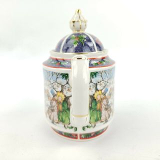 Rare Vintage Sadler Porcelain Twelve Days of Christmas Teapot Holiday 3