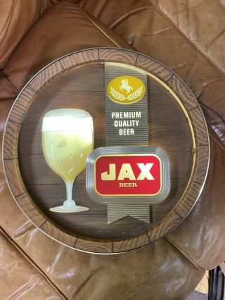 Rare Lighted Jax Beer Barrel Sign Motion Bubbler Goblet Jackson Brewing Vtg 196
