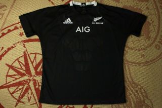 All Blacks Zealand 2018 2019 Rare Rugby Home Jersey Shirt Adidas