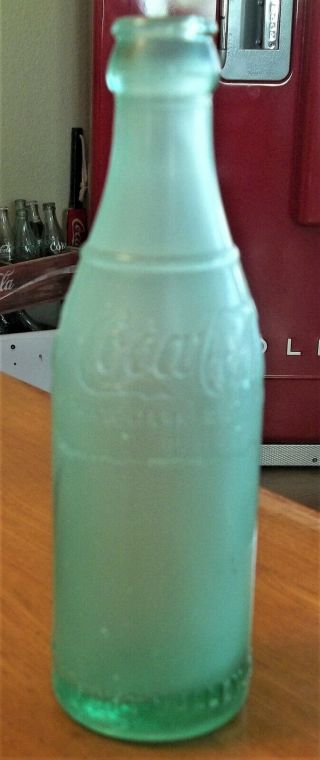 C1900’s Rare Coca Cola Straight Sided Green Bottle Crown Top Fort Valley Ga