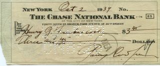 Gary Cooper Vintage Signed Personal Check 1939 Authentic Autograph - Rare