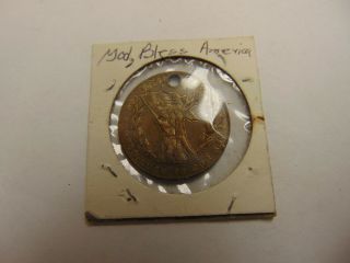 Old Rare Vintage Coin Token Us Army God Bless America Good Luck To Our Army