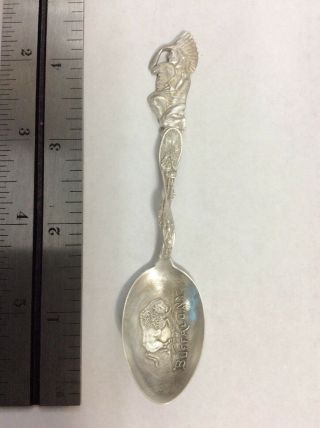 Vintage Buffalo Ny York Native American Sterling Silver Spoon 9.  7g