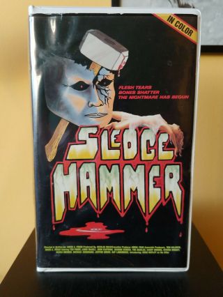 Sledgehammer Vhs Rare Horror Movie 1983 World Video Pictures Slasher Clamshell