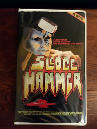 Sledgehammer VHS Rare Horror Movie 1983 World Video Pictures Slasher Clamshell 2