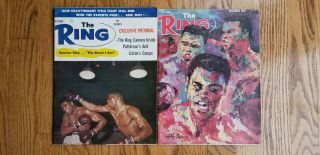 2 Rare Cassius Clay Muhammad Ali The Ring Boxing Magazines First Cover,  Bonus