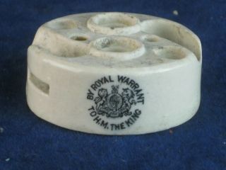 46848 Old Vintage Antique Printed Jar Pot Lid Light Switch Bulb Insulator