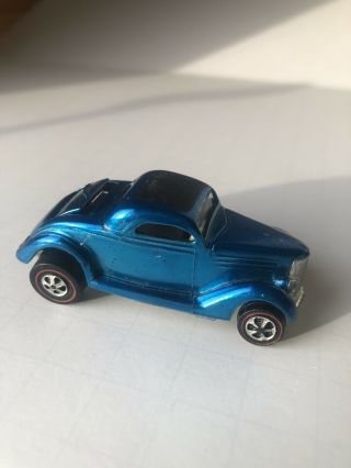 Hot Wheels Redline 36 Ford Coupe (rare Blue /white Interior)