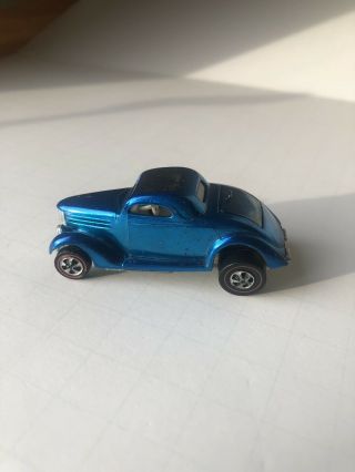 Hot Wheels Redline 36 Ford Coupe (RARE BLUE /WHITE INTERIOR) 2