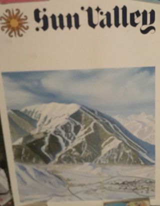 Hal Shelton Vintage 1960’s SUN VALLEY Ski Poster Very Rare 4