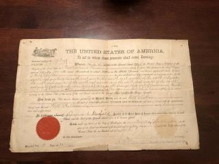 Rare President James A.  Garfield Handwritten Signed Land Grant September 1881